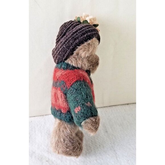 Boyds Bears Jointed Plush Bear AUNT FANNY FREMONT 918350 NWT 8" sweater hat - Picture 5 of 12